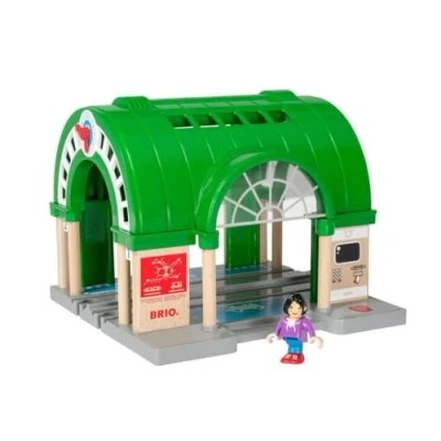 Image of BRIO World Central Train Station for Kids Age 3 Years Up Compatible with all Railway Sets &amp; Accessories