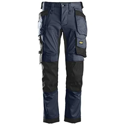 Image of Snickers AllroundWork Stretch Trousers True Blue/Black 48