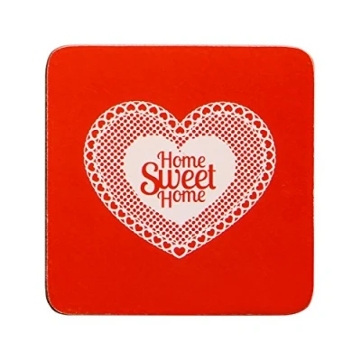 Image of Premier Housewares Home Sweet Coasters Set of 4, Red
