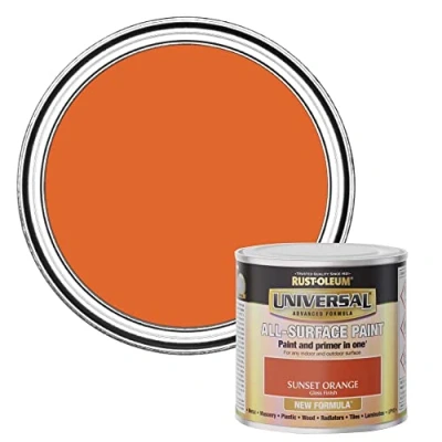 Image of Rust Oleum AMZ0106 Universal Gloss Sunset Orange 250ml