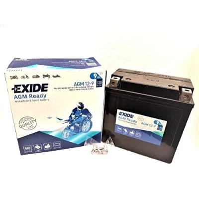 Image of 12N9 4B / 1 EXIDE AGM 12 9 VRLA Sealed Motorcycle Battery 12V 9AH 120A Year Warranty
