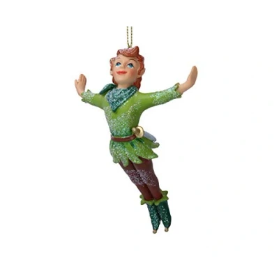 Image of Gisela Graham Resin Peter Pan Flying Figurine 11 Centimeter Festive Decoration