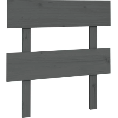 Image of vidaXL Bed Headboard Grey 93.5x3x81 cm Solid Wood Pine