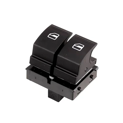 Image of 1K3959857 Switch, window winder ORIGEN ORG50201 Left Front VOLKSWAGEN: Polo V Hatchback, Caddy 3, Golf 5, SEAT: Ibiza 4, Leon II Hatchback
