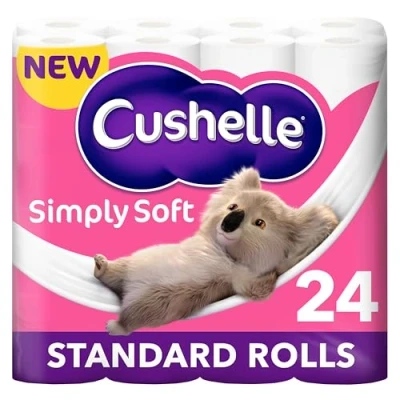 Image of Cushelle Simply Soft Toilet Roll 24 Standard Rolls
