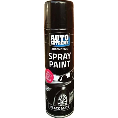 Image of 250ml Auto Spray Paint Black Matt 1900 Can Household Car Van Bike Aerosol (1 Pack)