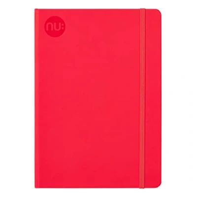 Image of NU Notebooks Red Journal Spectrum Range A5 Lined Notebook Daily Planner Note Pad 160 Pages