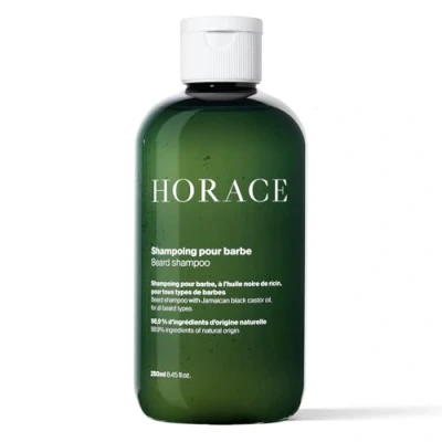 Image of HORACE Beard Shampoo for Men Sulphate free Wash with Castor Oil Gentle Care All Skin Types Woody, Aromatic Scent, 250 ml