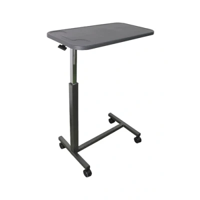 Image of PEPE Overbed Table with Wheels Sturdy Frame, Disabled for Eating, Over Chair Adjustable, Hospital Wheels, Bedside Eating in Bed