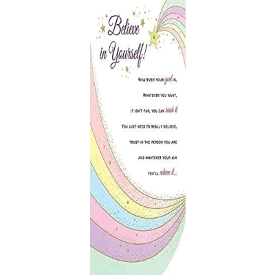 Image of Regal Publishing Heartfelt Wishes Sentimental Card Believe in Yourself 9 x 6 inches C80706