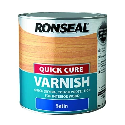 Image of Ronseal Quick Cure Interior Varnish Satin Antique Pine 750ml