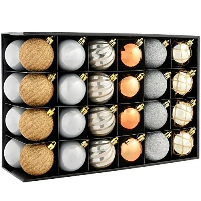 Image of WeRChristmas Shatterproof Luxury Christmas Tree Baubles 48 Piece, Bronze/Silver/Gold