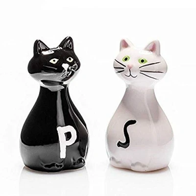 Image of Salt and pepper shakers cat