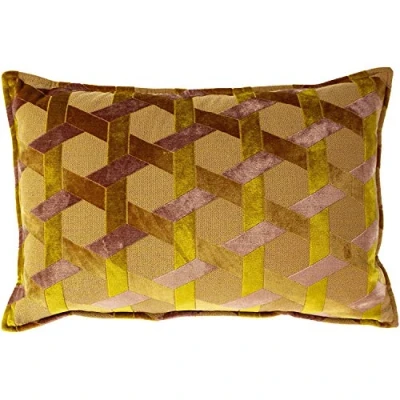 Image of Paoletti Delano Cushion Cover, Ochre/Blush, 40 x 60cm