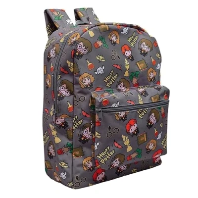 Image of Harry Potter School Bag Backpack Girls Boys Rucksack Chibi Character Print