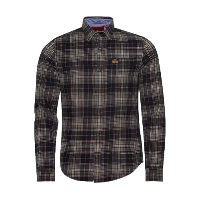 Image of Superdry Men&#039;s L/S Cotton Lumberjack Shirt T, Drayton Check Black, S