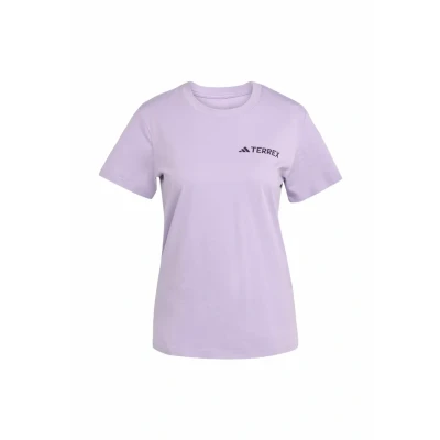 Image of Adidas Terrex Mountain TEE Print Tshirt, Women&#039;s, Size: XS, Powder plum