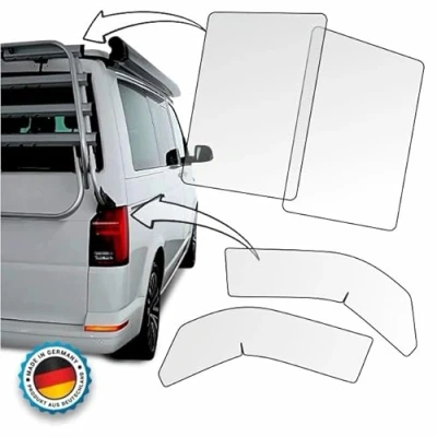 Image of LACKSCHUTZSHOP Paint Protection Film Pads Suitable for Bicycle Rear Carrier VW T6 / T6.1 Protective Transparent Tailgate Volkswagen and Thule