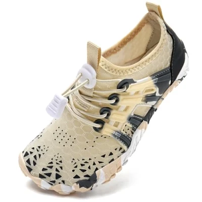 Image of Water Shoes Barefoot Kids Boys Toddlers Aqua Swimming Wet Reef for Beach Pool Sport Non Slip Quick Drying（Beige Gray 29）