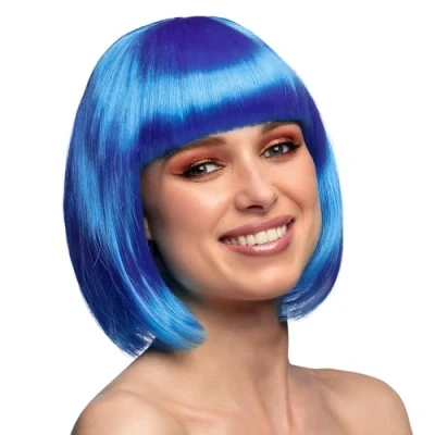 Image of Boland 10103128 85896 Polyester Wig One Size Blue, Unisex