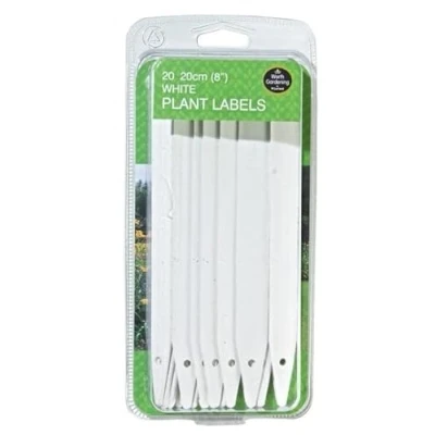 Image of Garland 20cm (8&quot;) White Plant Labels (20)