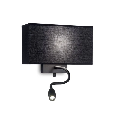 Image of Hotel LED 2 Light Wall Black