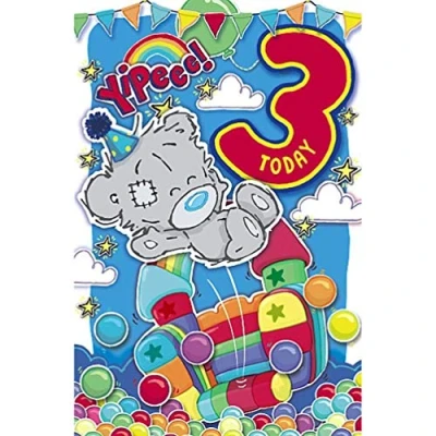 Image of Me To You Bear My Dinky 3 Today 3rd Birthday Card
