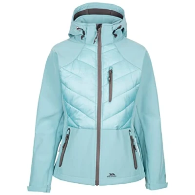 Image of Trespass Womens Softshell Jacket Zip Off Hood with 3 Zips Elvira
