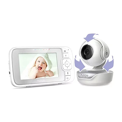 Image of Hubble Nursery View Select 4.3inch Video Baby Monitor with Pan Tilt and Zoom White