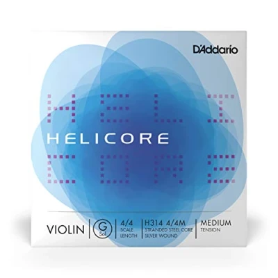 Image of D&#039;Addario H314 4/4M Helicore 4/4 Scale Medium Tension Single G String for Violin