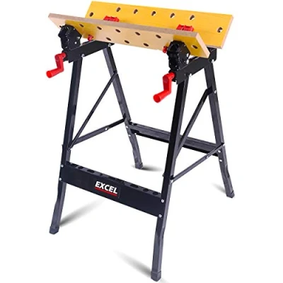 Image of Excel Flip Top Workbench &amp; Foldable Vise with Stand Portable workbench, Versatile, and Durable Work Surface Ideal for Any Project