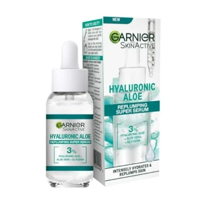 Image of Garnier SkinActive Hyaluronic Aloe Super Serum, Replumps &amp; Hydrates Skin Up To 10 Layers Deep, With 3% Acid Vera Glycerin, 30ml