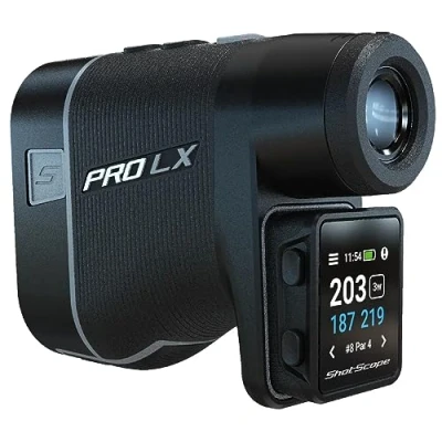 Image of 2023 Shot Scope PRO LX+ Rangefinder with Built in Cart/Trolley Magnet, GPS Distances and Performance Tracking (Grey)