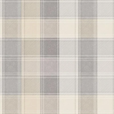 Image of Arthouse Paste The Paper Wallpaper Country Check Grey 901902 Full Roll