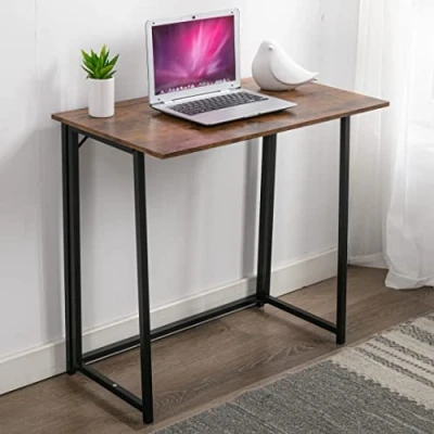 Image of mcc direct Folding Computer Desk Study Writing Table Home Office Boston (Brown)
