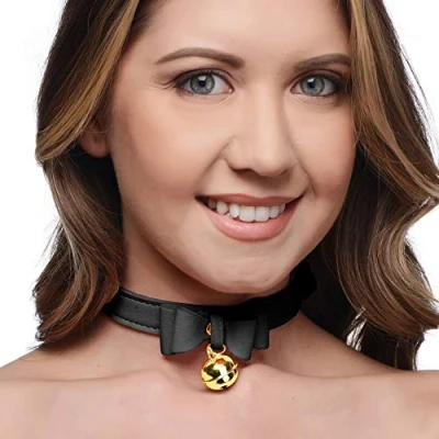Image of Master Series Collar with Cat Bell Ag456 Black One Size
