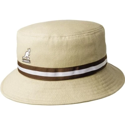 Image of Kangol Stripe Lahinch Unisex Adult Low Cup Hat, Oat, XL