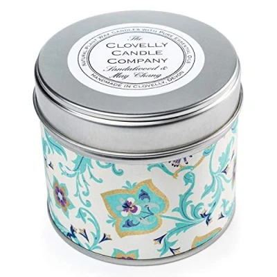 Image of Clovelly Soap Co Handmade Natural Scented Sandalwood &amp; May Chang Aromatherapy Soy Wax Vegan Tin Candle