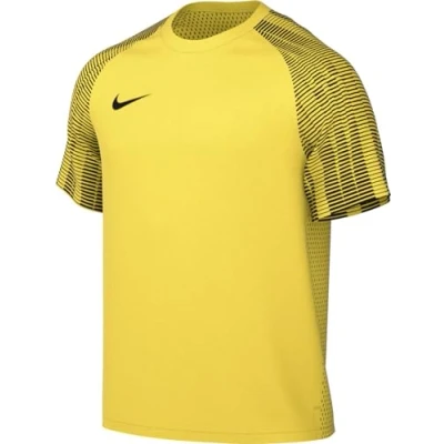 Image of NIKE DH8031 719 M NK DF Academy JSY SS T Shirt Men&#039;s Tour Yellow/Black/Black Size L