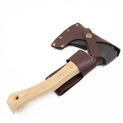 Image of Leather Axe Holster,Leather Belt Loop For Outdoor Work Small Hammer Hatchet Carrier Holster,Axe Case Holder Lumberjack Outdoors Essentials