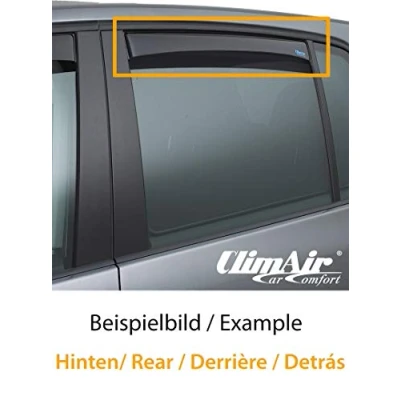 Image of Window Visors Master Dark (rear) compatible with Dacia Duster II 2018 , Black