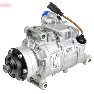 Image of 4G0260805F AC Compressor DENSO DCP02108 6SEU14C PAG 46 R134a AUDI: A6 C7 Avant, A7 Sportback, A5 B8 Convertible