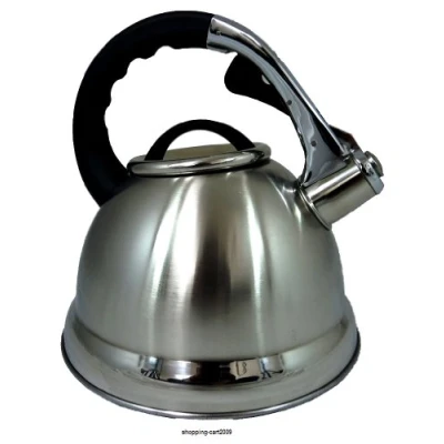 Image of 3.5Ltr Stainless Steel Whistling Kettle Gas Electric Hobs Silver New
