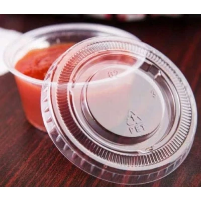 Image of HOT BARGAINS 100 X 2oz Pots With Lids Disposable Sauce ideal for Chatni Deli Containers (PACK OF 100)