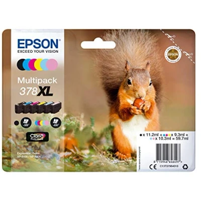 Image of Epson 378XL High Yield Genuine Multipack, 6 colours Ink Cartridges, Claria Photo HD