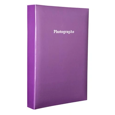 Image of Large Memo Slip In Photo Album Holds 300 6 x 4 Photos (10x15cm) (Purple)