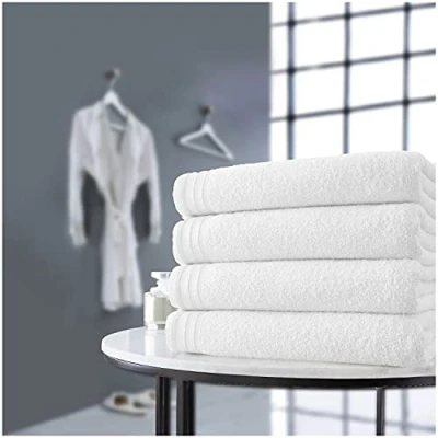 Image of GC GAVENO CAVAILIA Super Soft 4 Pack Bath Sheets, Highly Absorbent Extra Large Towel Set, 500 GSM Egyptian Cotton Bathroom Towels, White, 75x135