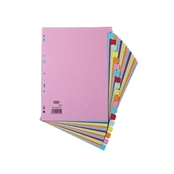 Image of Elba Card Dividers Europunched 20 Part A4 Assorted 400007438