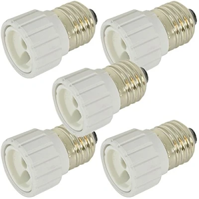 Image of 5x Light Bulb Adapter E27 Edison Screw To Mini GU10 Bayonet Socket Converter Cap
