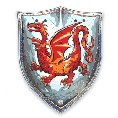 Image of Liontouch Amber Dragon Knight Shield Medieval Pretend Play Foam Toy For Children Ready Adventures in the Kingdom Safe Weapons &amp; Battle Accesory Kid’s Dress Up, Roleplay Royal Costumes
